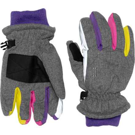 Igloos Rainbow Ski Gloves - Waterproof, Insulated (For Big Boys and Girls) in Gray/Purple