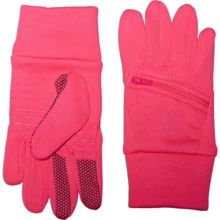 Igloos Stretch Fleece Active Gloves - Touchscreen Compatible (For Kids) in Knockout Pink