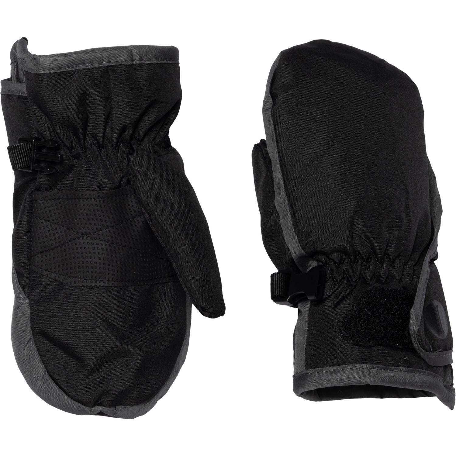 Igloos Taslon Thinsulate Easy Open Mittens Unisex Black Waterproof