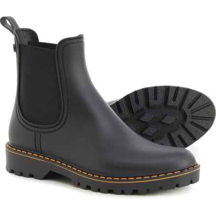 Igor Made in Spain Stitch Accent Chelsea Rain Boots - Waterproof (For Women) in Black/Yellow