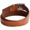 9329K_2 Ike Behar Soft Veg-Tanned Stitched Belt (For Men)
