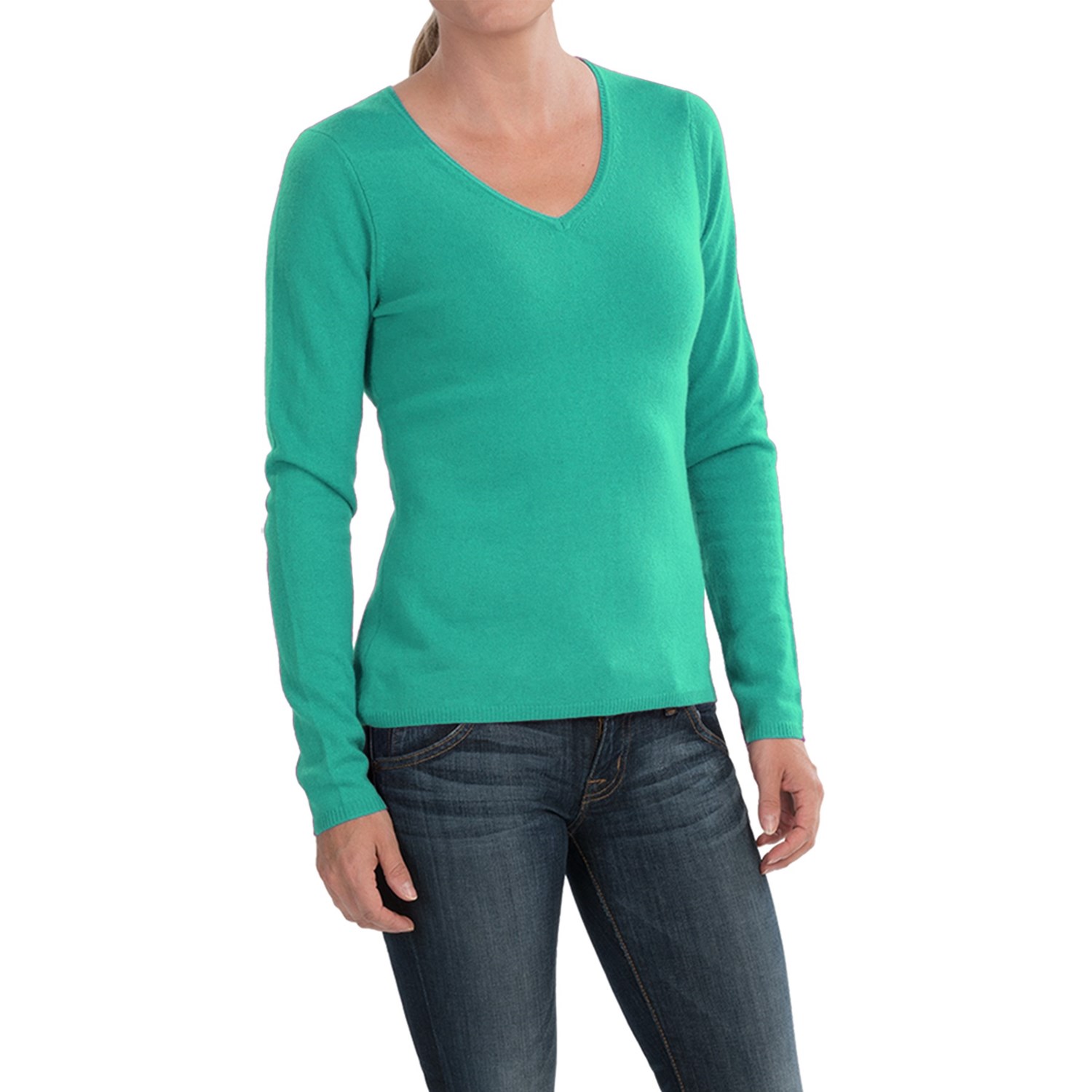 In Cashmere V-Neck Sweater (For Women) - Save 62%