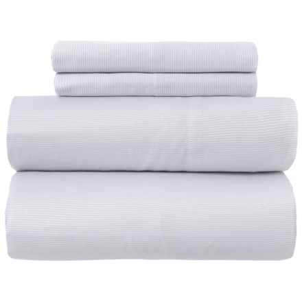 $34.99, Was $70, 50% Off! Sateen Lilac Ash Eddie Stripe Sheet Set - Queen dealfomo