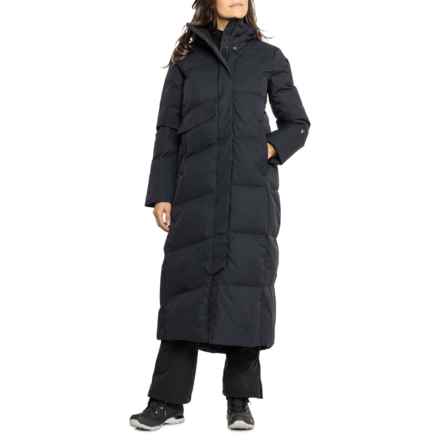 Indyeva Ayaba Long Quilted Down Jacket - Waterproof, Insulated in Black