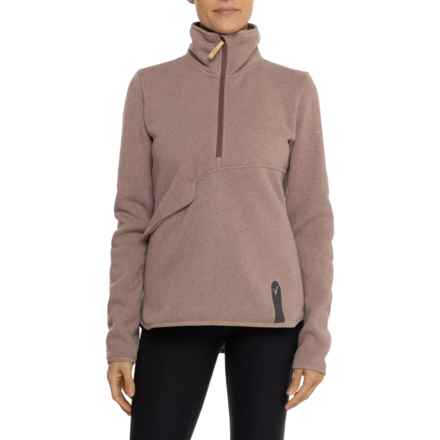Indyeva Hiti II Polartec® Thermal Pro® Fleece Pullover Sweater - Zip Neck in Sepia Rose