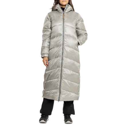 Indyeva Long Maxi Quilted Down Jacket - 600 Fill Power in Matcha