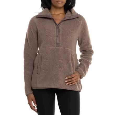 Indyeva Pecora Sherpa Jacket - Snap Neck in Rhodonite