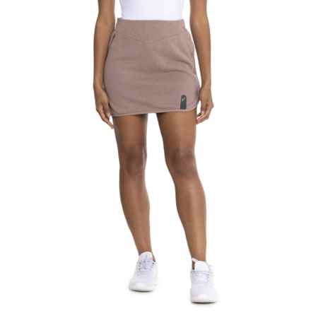 Indyeva Satu II Sweater-Knit Skirt in Sepia Rose