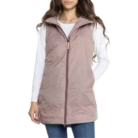 Indyeva Selimut Down Tunic Vest - Full Zip, Insulated in Sepia Rose