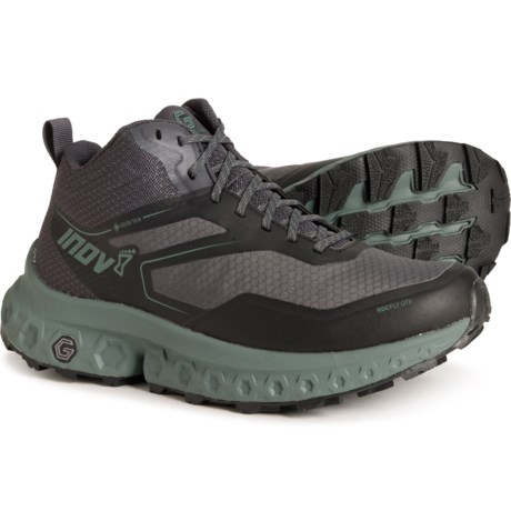 Inov-8 Rocfly G 390 Gore-Tex® Hiking Shoes - Waterproof (For Women) in Dark Grey/Forest Green