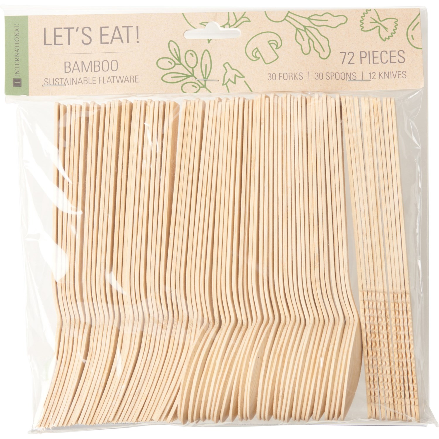 International Silver Bamboo Flatware Set 72Piece Save 50