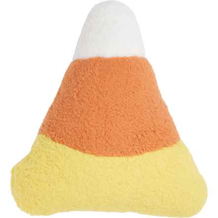 Candy Corn-Shaped Throw Pillow - 18x17” in Orange
