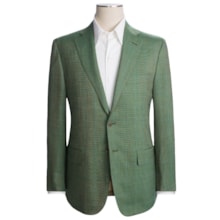 Isaia Birdseye Sport Coat - Wool (For Men) in Green/Blue - Closeouts