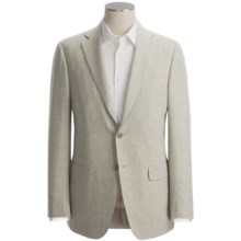 Isaia Heathered Fancy Solid Sport Coat - Linen-Wool (For Men) in Grey - Closeouts
