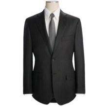Isaia Variegated Stripe Suit - Wool (For Men) in Dark Charcoal/Brown - Closeouts