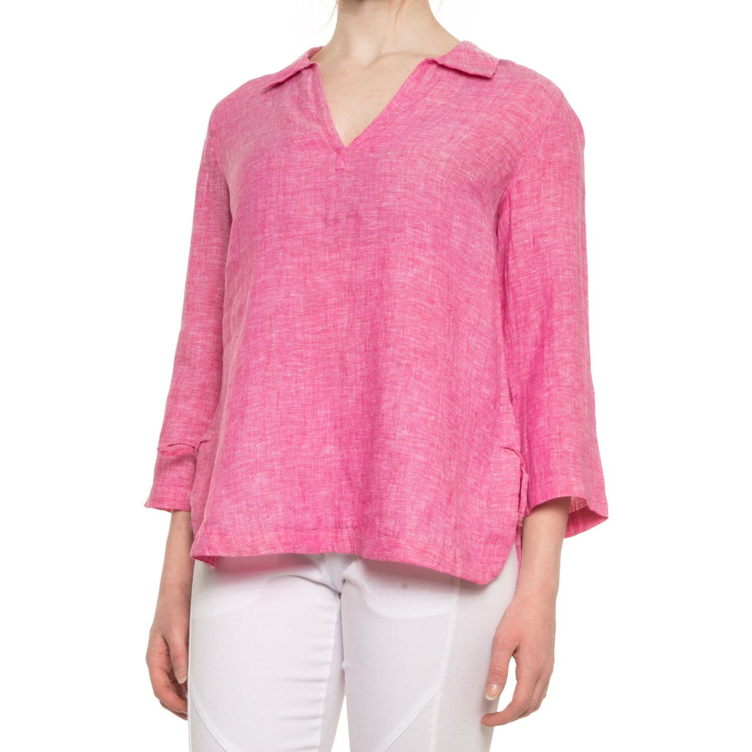Issac Mizrahi Cross-Dye Popover Shirt 