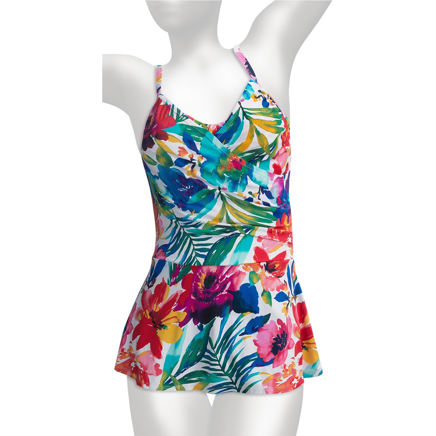 It Figures Daydream Floral Skirted Swimsuit - Underwire (For Plus Size ...