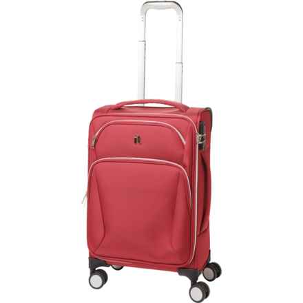 IT Luggage 20” Expectant Spinner Carry-On Suitcase - Softside, Expandable, Red in Red