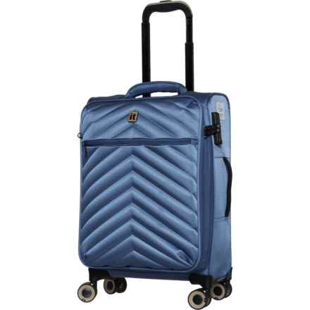 IT Luggage 20” Plenitude Carry-On Spinner Suitcase - Softside, Expandable, Elemental Blue in Elemental Blue