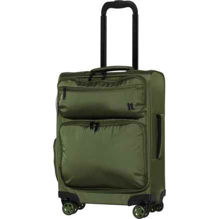 IT Luggage 20.9” Downtime Carry-On Spinner Suitcase - Softside, Chive in Chive