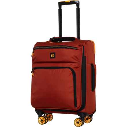IT Luggage 21” Compartment Spinner Carry-On Suitcase - Softside, Expandable, Brown in Brown