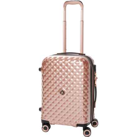 IT Luggage 21” Glitzy Spinner Carry-On Suitcase - Hardside, Expandable, Rose Gold in Rose Gold