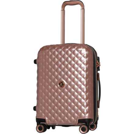 IT Luggage 21” Glitzy Spinner Carry-On Suitcase - Hardside, Expandable, Rose Gold in Rose Gold