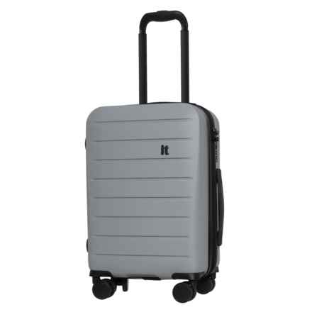 IT Luggage 21” Legion Carry-On Spinner Suitcase - Hardside, Expandable, Silver in Silver