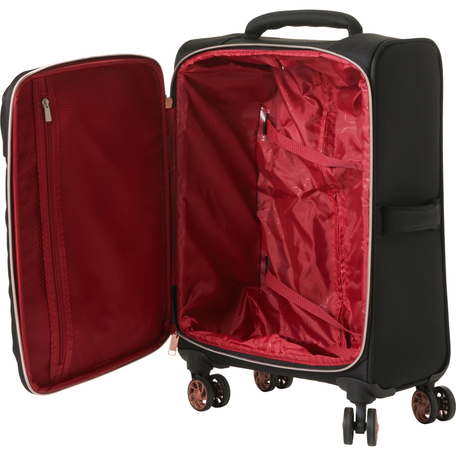 IT Luggage 21.3” Divinity Rolling CarryOn Suitcase Softside, Black