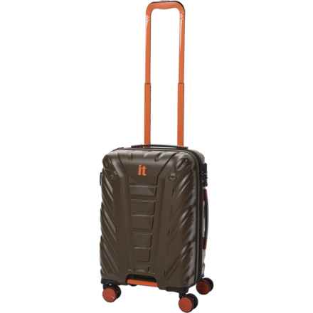 IT Luggage 21.3” Escalate Carry-On Spinner Suitcase - Hardside, Expandable, Dark Olive in Dark Olive