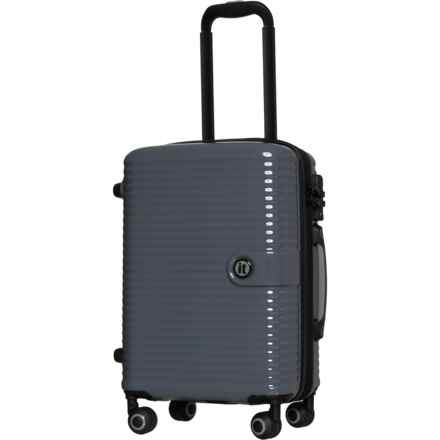 IT Luggage 21.3” Helixian Carry-On Spinner Suitcase - Hardside, Expandable, Charcoal in Charcoal