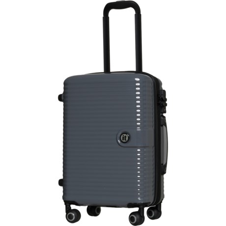 IT Luggage 21.3” Helixian Carry-On Spinner Suitcase - Hardside, Expandable, Charcoal in Charcoal