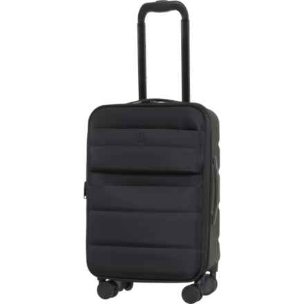 IT Luggage 21.5” Evolving Carry-On Spinner Suitcase - Hardside, Expandable, Black in Black