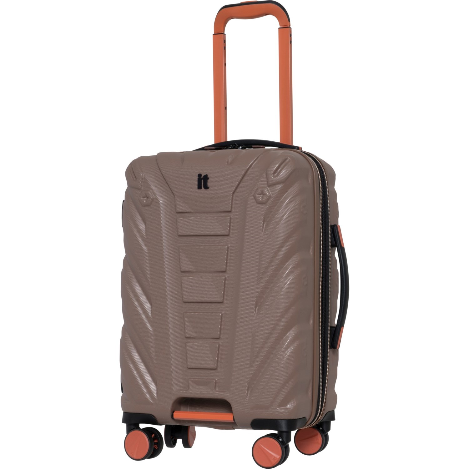 IT Luggage 21.7” Escalate Expedition Spinner Carry-On Suitcase - Hardside, Expandable, Brownie