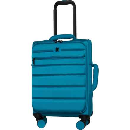 IT Luggage 22” Census Spinner Carry-On Suitcase - Softside, Teal Sea in Teal Sea