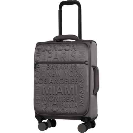 IT Luggage 22” Citywide Carry-On Spinner Suitcase - Softside, Charcoal in Charcoal