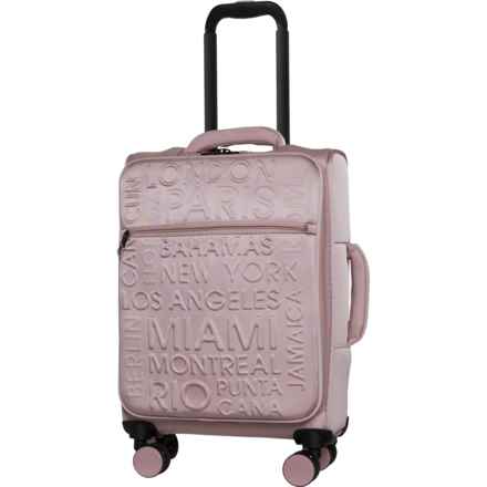 IT Luggage 22” Citywide Carry-On Spinner Suitcase - Softside, Pale Mauve in Pale Mauve