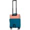 4MXGU_2 IT Luggage 22” Duo-Tone Carry-On Spinner Suitcase - Softside, Peach-Teal