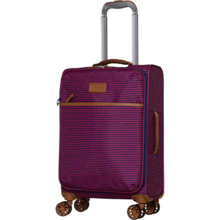 IT Luggage 23” Beach Stripes Carry-On Spinner Suitcase - Softside, Blue-Pink in Blue/Pink