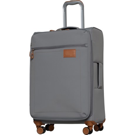 IT Luggage 23.7” Fusional Spinner Carry-On Suitcase - Softside, Expandable, Steel Skin in Steel Skin