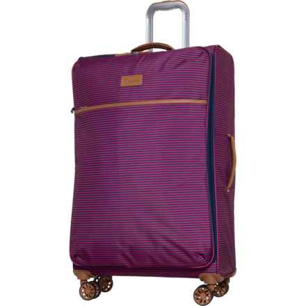 IT Luggage 27” Beach Stripes Spinner Suitcase - Softside, Blue-Pink in Blue/Pink