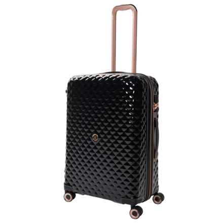IT Luggage 27” Glitzy Spinner Suitcase - Hardside, Expandable, Black in Black