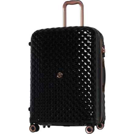 IT Luggage 27" Glitzy Spinner Suitcase - Hardside, Expandable, Black in Black