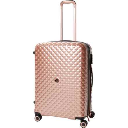 IT Luggage 27” Glitzy Spinner Suitcase - Hardside, Expandable, Rose Gold in Rose Gold