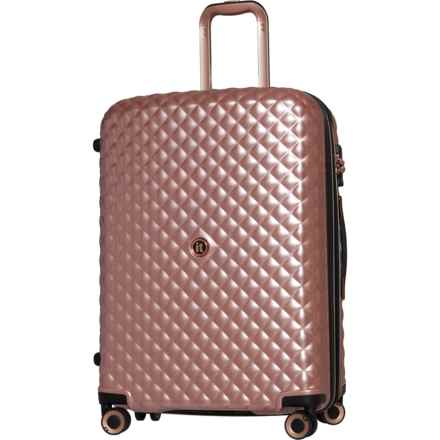 IT Luggage 27” Glitzy Spinner Suitcase - Hardside, Expandable, Rose Gold in Rose Gold