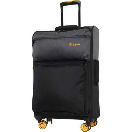 IT Luggage 27.2” Duo-Tone Spinner Suitcase - Softside, Pewter-Black in Pewter/Black