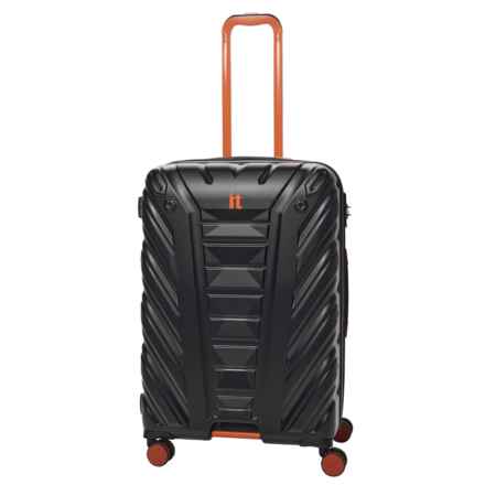 IT Luggage 27.6” Escalate Spinner Suitcase - Hardside, Expandable, Black in Black