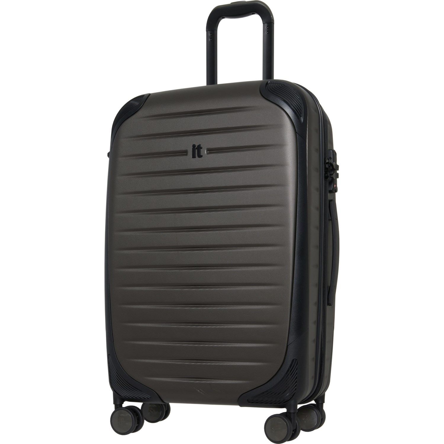 IT Luggage 28.5 Lineal Spinner Suitcase Hardside, Expandable, Dark Grey Save 30