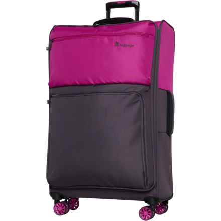 IT Luggage 31” Duo-Tone Spinner Suitcase - Softside, Fuchsia Red-Magnet in Fuchsia Red/Magnet