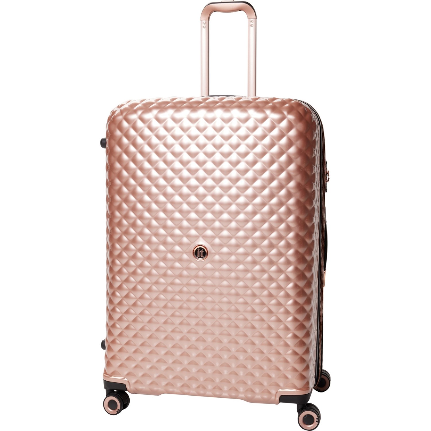 IT Luggage 31” Glitzy Spinner Suitcase Hardside, Expandable, Rose